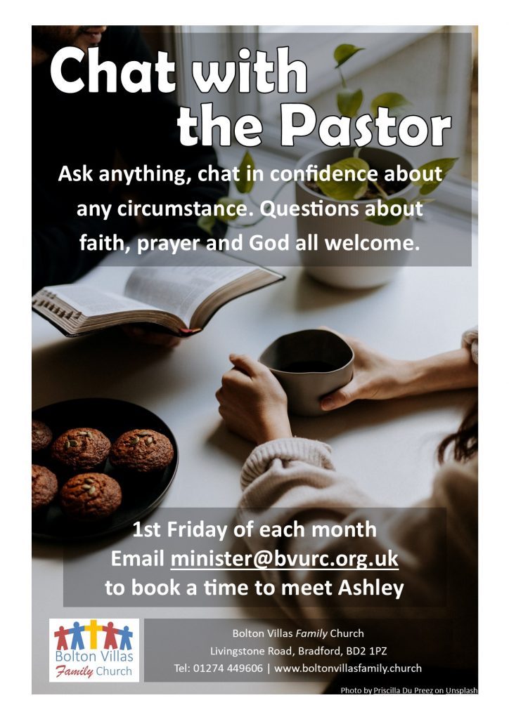 Chat with the Pastor poster