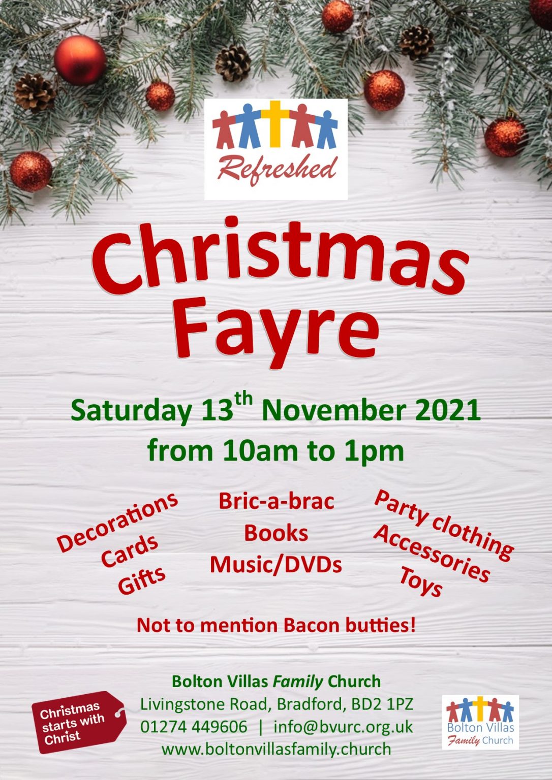 Refreshed Christmas Fayre Bolton Villas Family Church